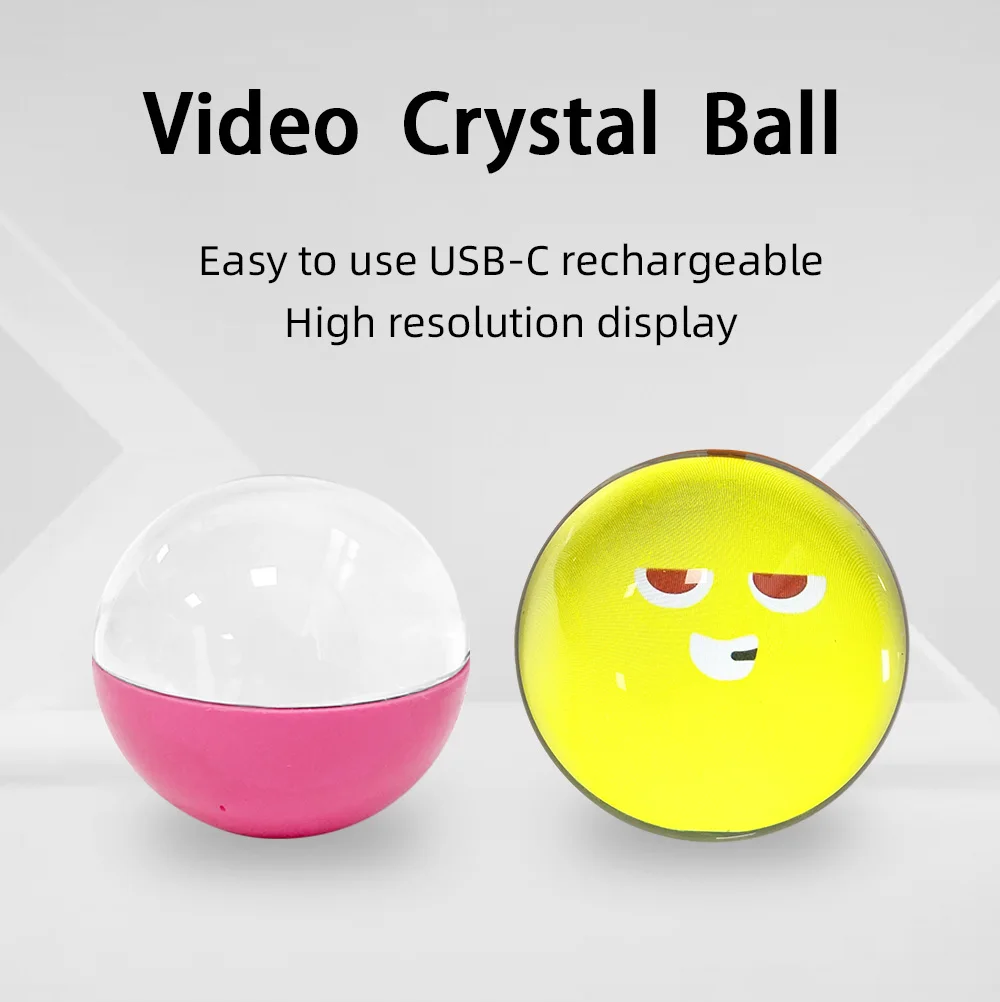 Bola de cristal 3D, bola electrónica personalizada con pantalla de reproducción de vídeo, adecuada para regalar a familiares y amigos, regalos de cumpleaños