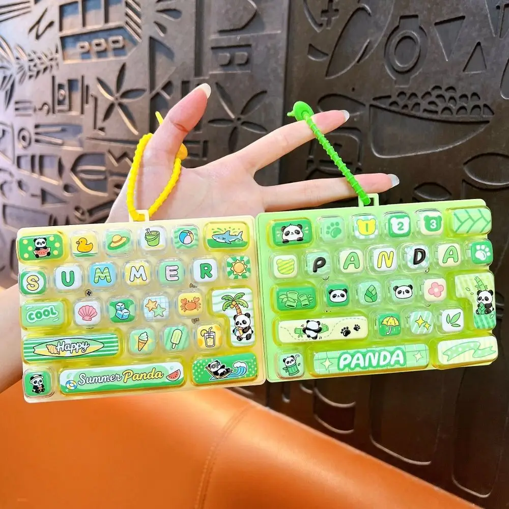 26-Key Fidget Keyboard Keychain Decompression Button Keycap Clicker Stress Relief Fidget Hand Relax Mechanical Keyboard