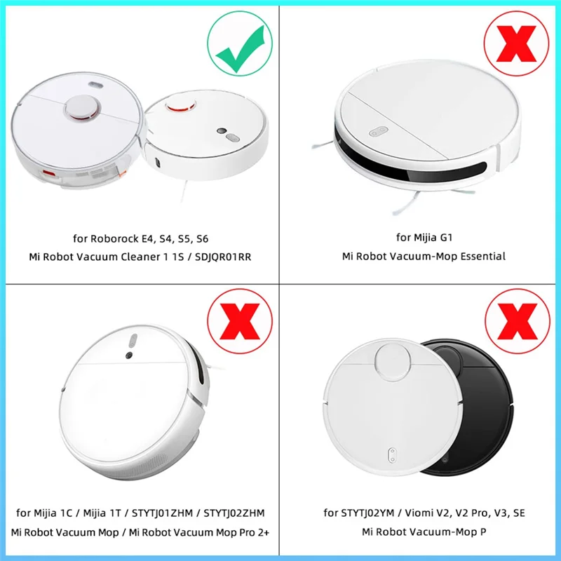 AC39-For Xiaomi Mi أجزاء المكنسة الكهربائية 1 / 1S SDJQR01RR SDJQR02RR Roborock E2 E3 E4 E5 S4 S4 Max S5 مرشحات الفرشاة الجانبية الرئيسية