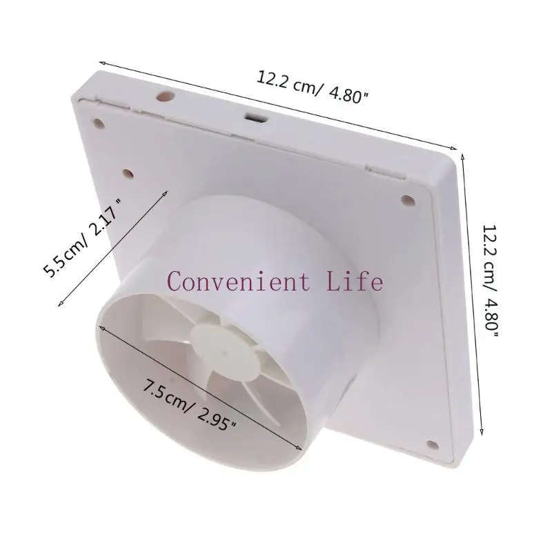 L1EE مروحة العادم النازع مروحة التهوية المطبخ جدار نافذة المشجعين مروحة مضمنة السقف المحمولة DC5V منخفضة الضوضاء