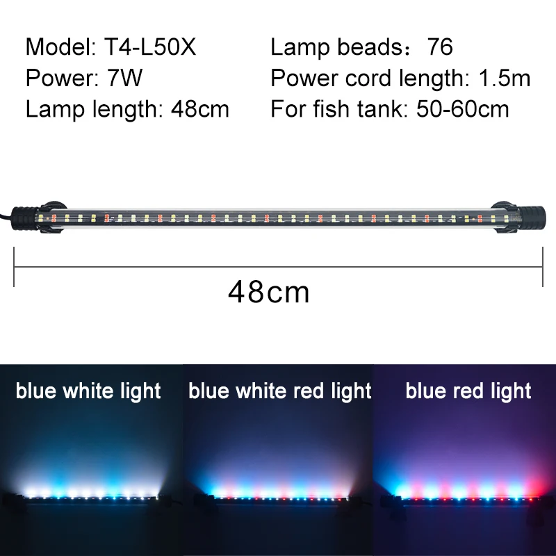 Findixpet Wasserdichte LED Aquarium Licht Aquarium Unterwasser Lampe Clip Licht Aquarien Dekor Beleuchtung Tauch Lampe Pflanze Wachsen 220-240V 7