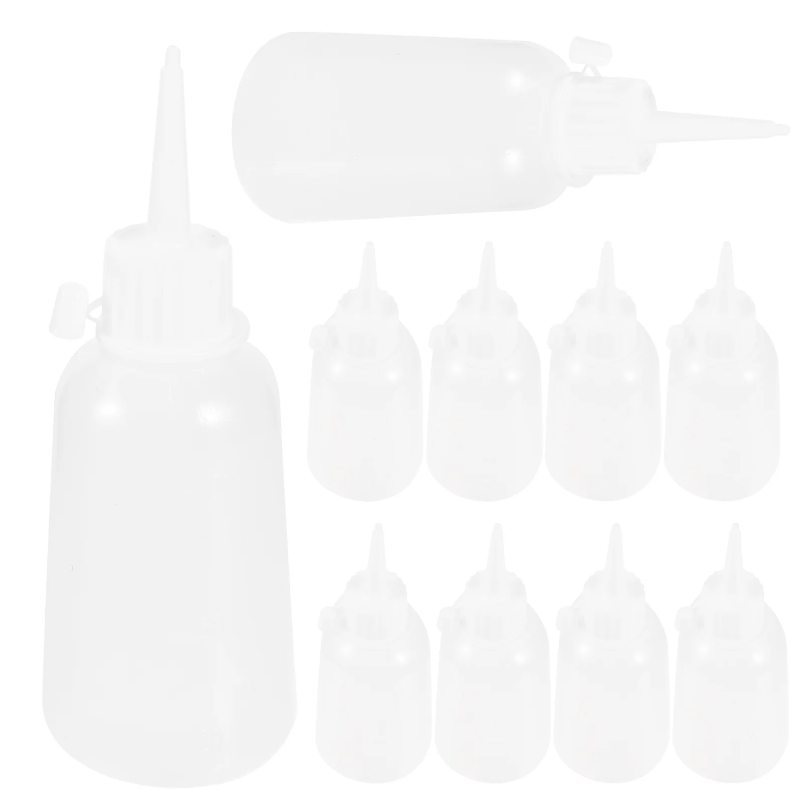

10pcs Fine Tip Bottles Needle Applicator For Glue Oil Lubricant Precision Application Compact Squeeze Bottle Reusable Plastic
