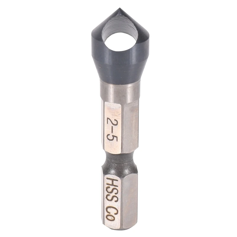 HRC89 1/4Inch Hex Shank Countersink Drill Bit Tialn Coating  HSS-Co M35 Cobalt Deburring Chamfer Drill Bit