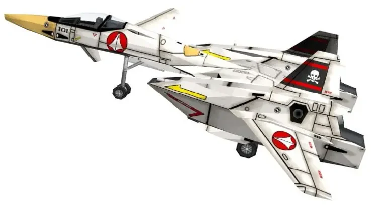 

Super Space-time Fortress VF4 Aircraft Paper Model Toy