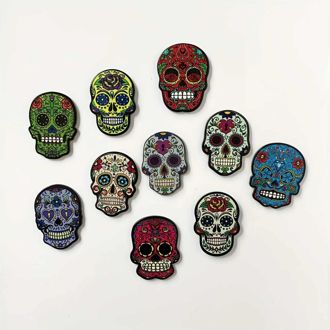 10 Uds. Imanes acrílicos para nevera con calavera, decoraciones de Halloween, regalos magnéticos