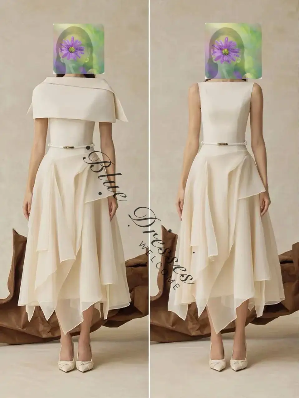 

Элегантное женское платье с открытой спиной, накидкой, асимметричной вставкой из сетки и поясом, комплект из 2 предметов, для вечерних мероприятий.