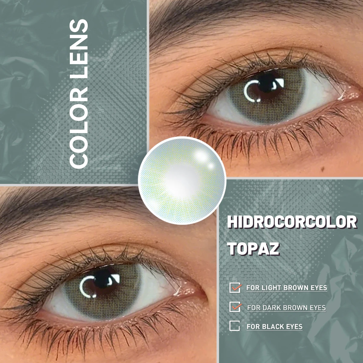 VISUASHOW Hidrocorcolor Farbige Kontaktlinsen mit Sehstärke, halbjährlich, 14,2 mm, natürliche Augenschönheitslinsen für das tägliche Make-up – Detail 40