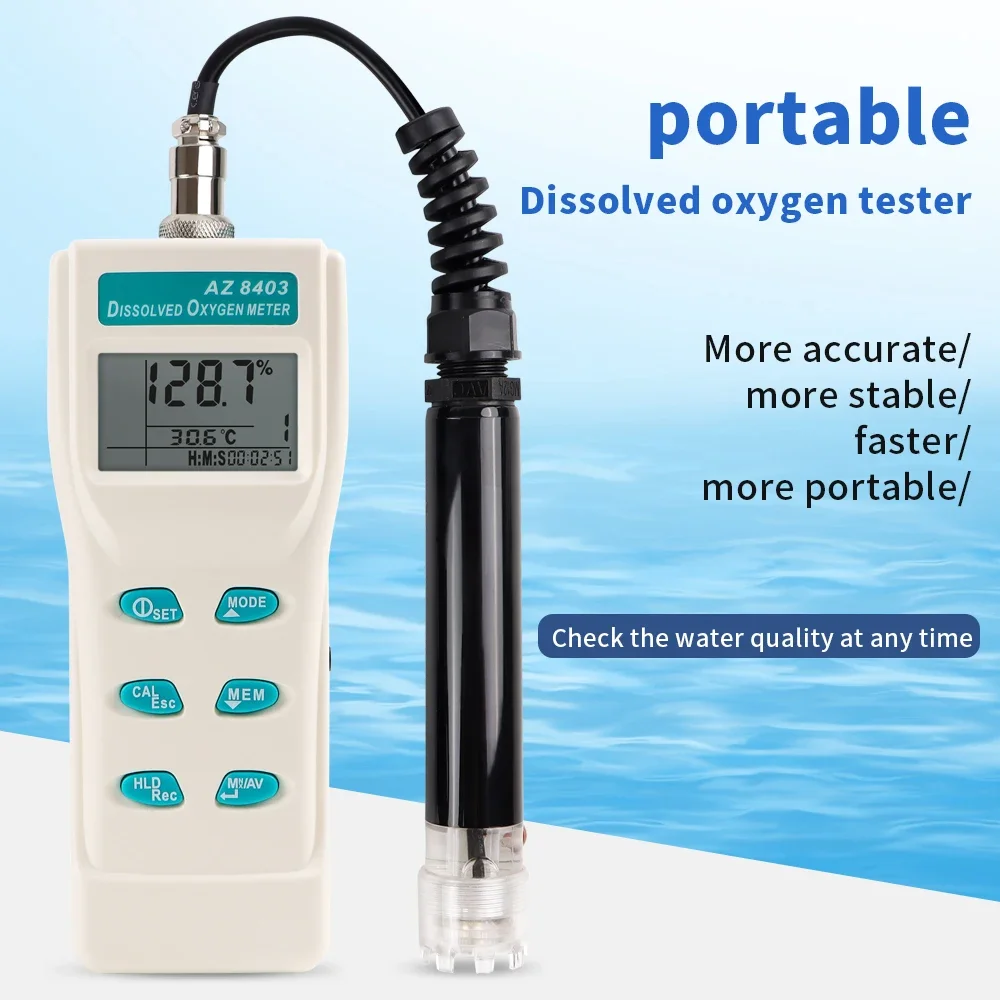 High Quality AZ8403 Dissolved Oxygen Detector Water Oxygen Detector Aquaculture Dissolved Oxygen Measurement AZ-8403