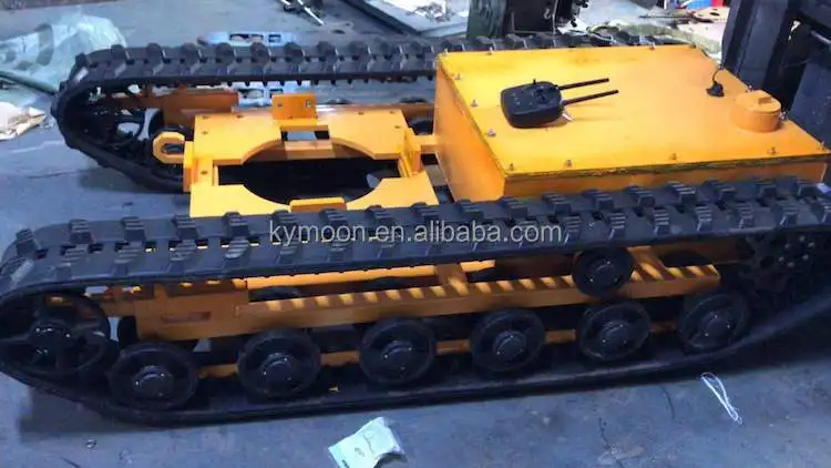 rubber track platform Factory customized tracked chassis platform robot tank chassis kit with rubber track crawler