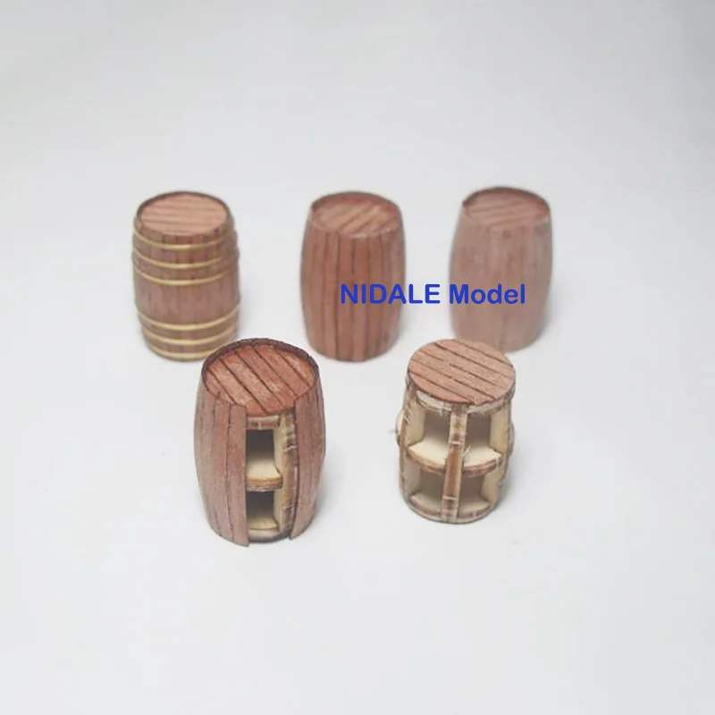 Ship Model Accessories Wooden Building Barrel Kit Size 25x18mm 2 Pcs/Lot