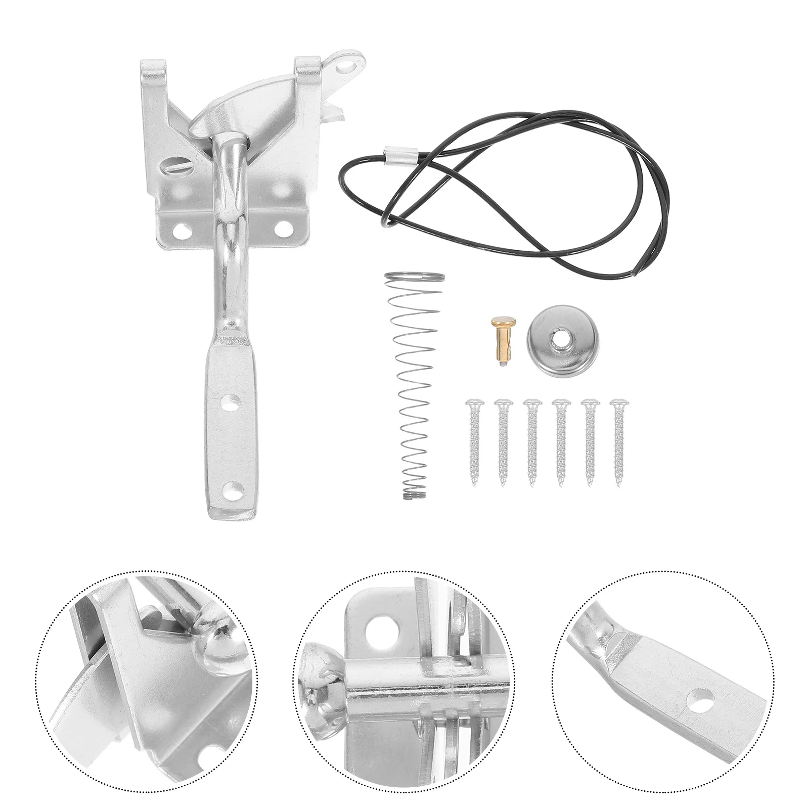 

Heavy Duty Garden Spring Loaded Metal Door Catch Outdoor Fence Hardware Farm Yard Set Durable Security Latch For