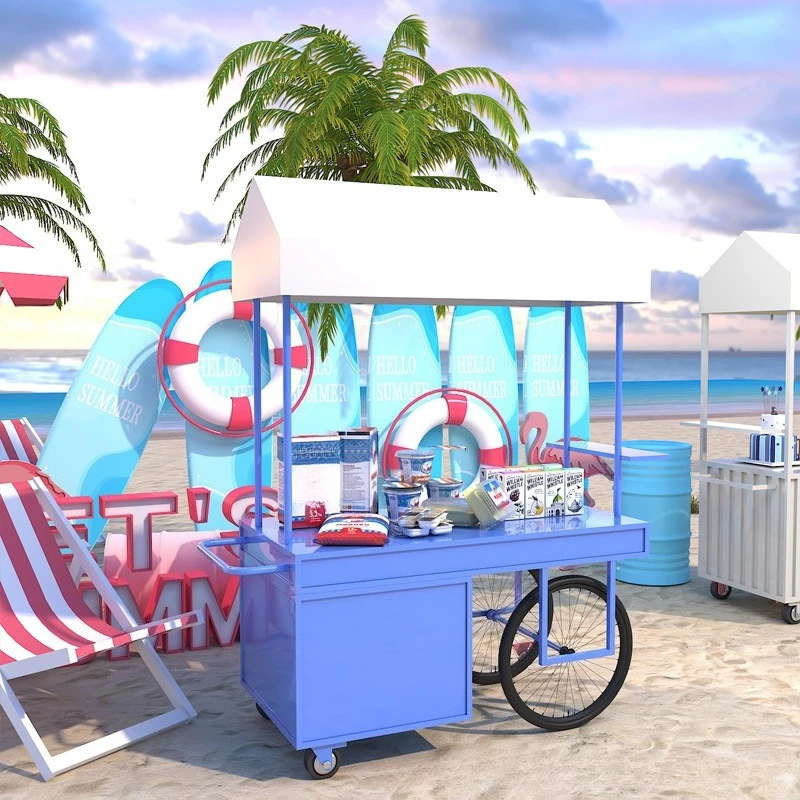 Outdoor stall car Internet celebrity snack car, stall car, mobile stall, display float