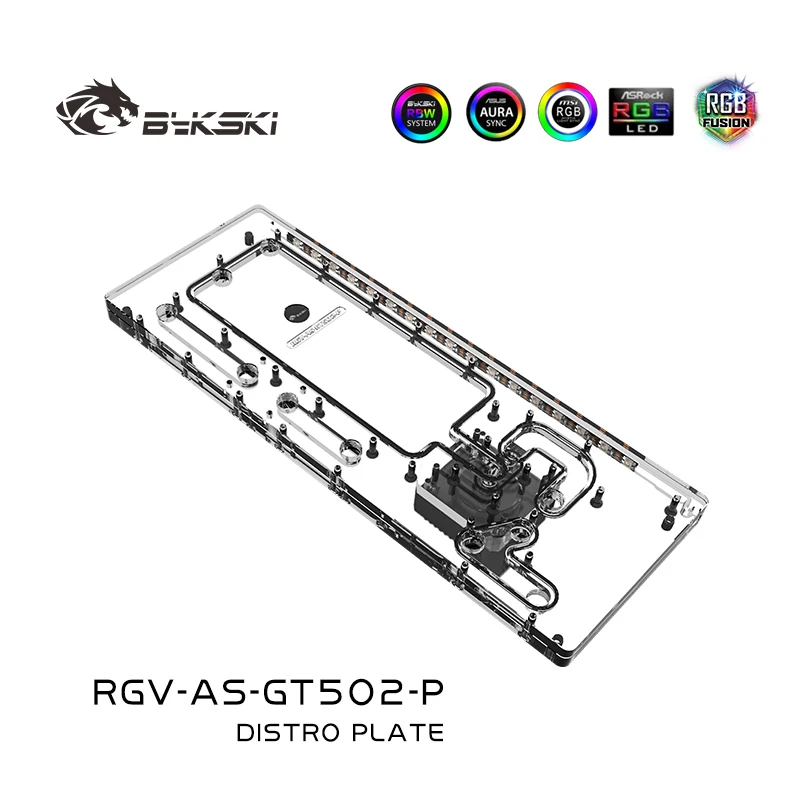 Imagem -06 - Bykski pc Kit de Placa de Distribuição de Refrigeração de Água para Asus Tuf Gt502 Case Sistema de Refrigerador de Água Reservatório de Placa de Via Navegável Rgv-as-gt502-p