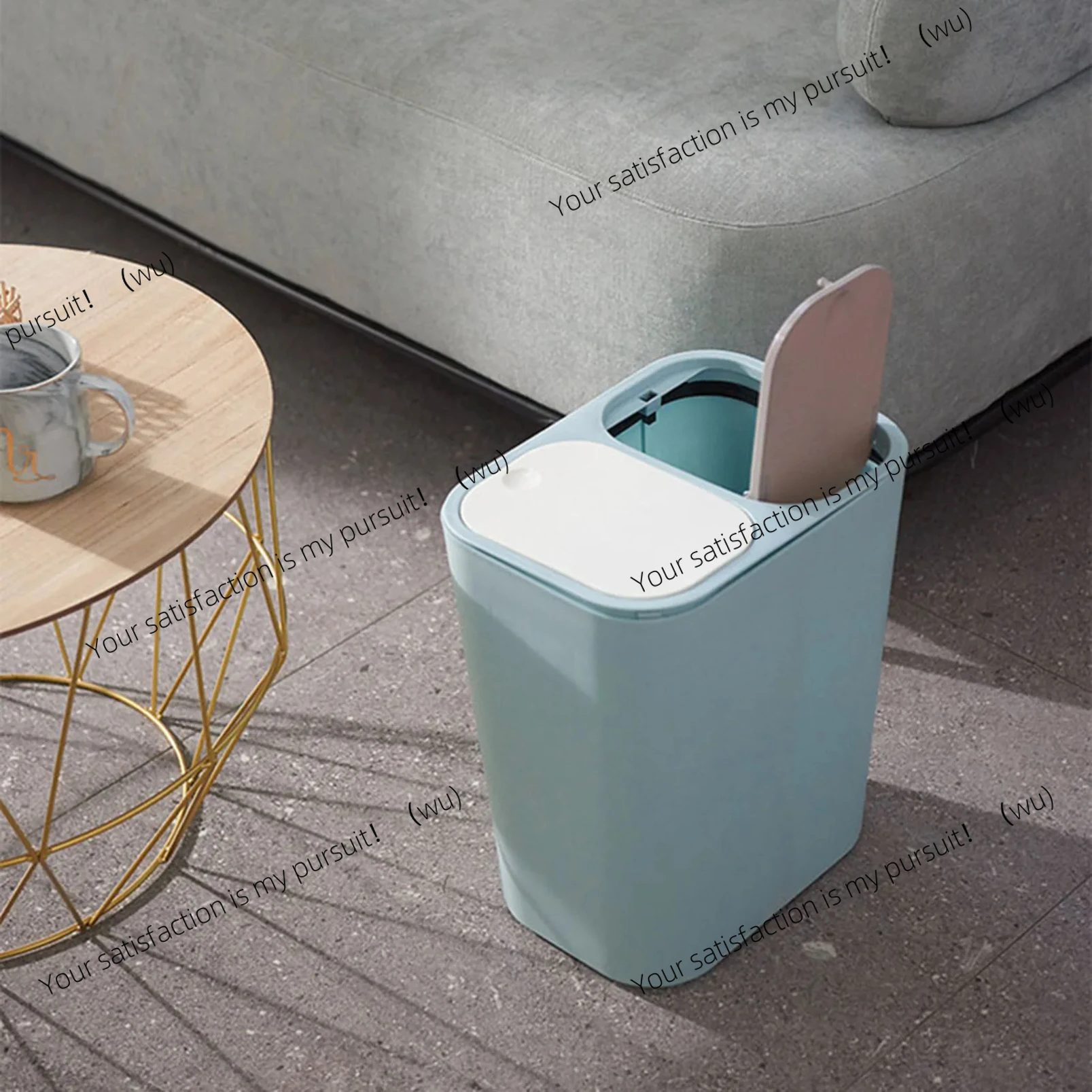 

ZOCI-пластиковое мусорное ведро с кнопкой, откидной дизайн, водонепроницаемое мусорное ведро