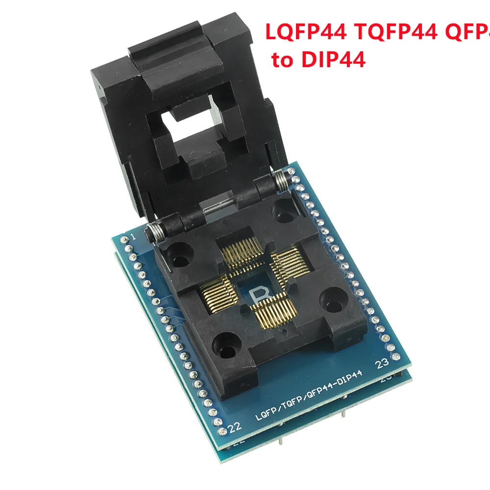 Tqfp44 to dip40 ic socket tqfp44 adapter socked for TL866II Top Quality qfp44 tqfp44 lqfp44 to dip40 adapter ic programmer