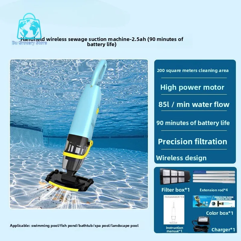 Small Handheld Wireless Pool Vacuum Cleaner, Underwater Suction Machine for Children's Pool Sewage Cleaning