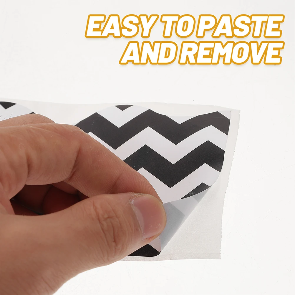 

2pcs 2 Rolls Adhesive Bulletin Board Border Trim Black White Pattern Decorative Wall Office Classroom Sticker Paper Removable