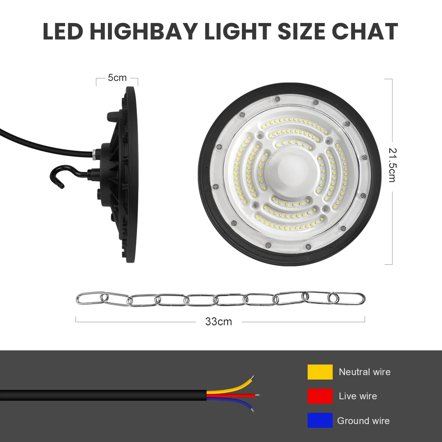 Tayire 100 W 200 W 300 W UFO-Lampe LED-Hochregalleuchten 220 V Kommerzieller Industriemarkt Lagerlicht Werkstatt Garagenlampen 6000 K 6