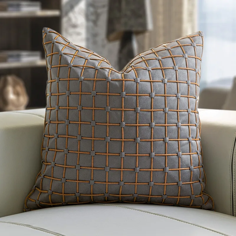 Designer Pillowcase Modern Light Luxury Geometric Art Hand Woven Cushion Cover Soft Fabric Touch Comfortable 45*45cm NEW