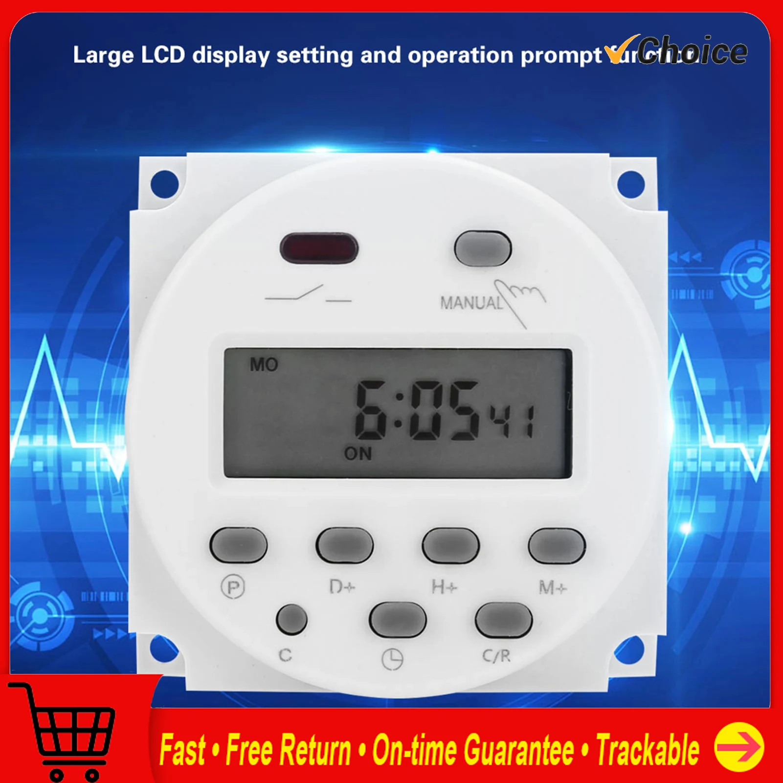 CN101A DC 12V Mini LCD Digital Microcomputer Control Power Timer Switch Time switch Relay Digital Time switch CN101A Time switch