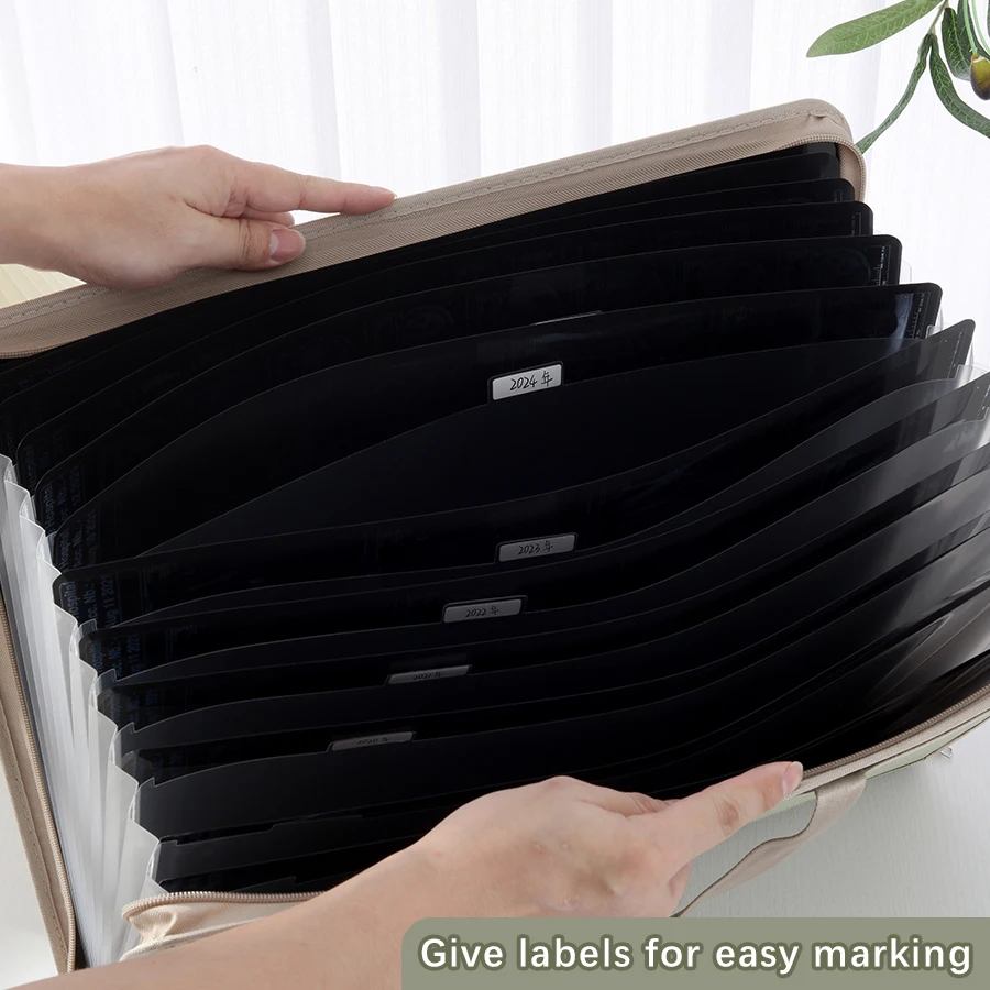 CT 핵자기 팩 옥스포드 천 A3 파일 폴더 학생 시험지 클립 13층 휴대용 정리 가방 대용량