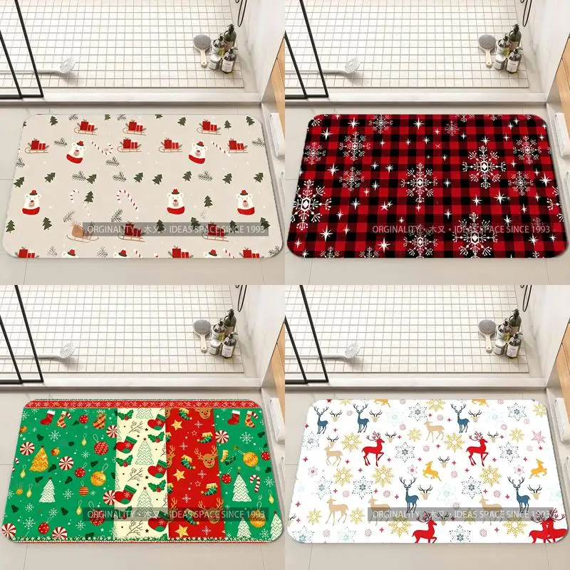 

Christmas-Themed Pattern Mat Living Room Decoration Home Sofa Non-Slip Carpet Study Bedroom Tatami Children'S Soft Floor Mat