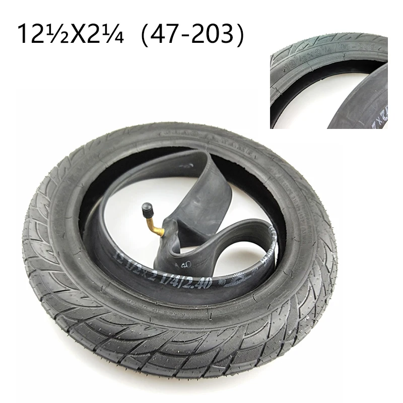 Opony 12 cali 12 1/2x2 1/4 47-203 Opony i dętka pasują do rowerów elektrycznych, nosidełka dla dziecka, składanego roweru elektrycznego