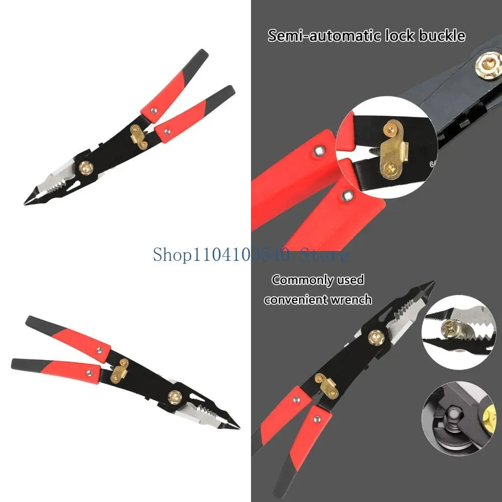

02DC 9inch Multifunctional Electrician Wire Stripper Crimper Tool Suitable for Peeling Networking Cabling Wire Stripper