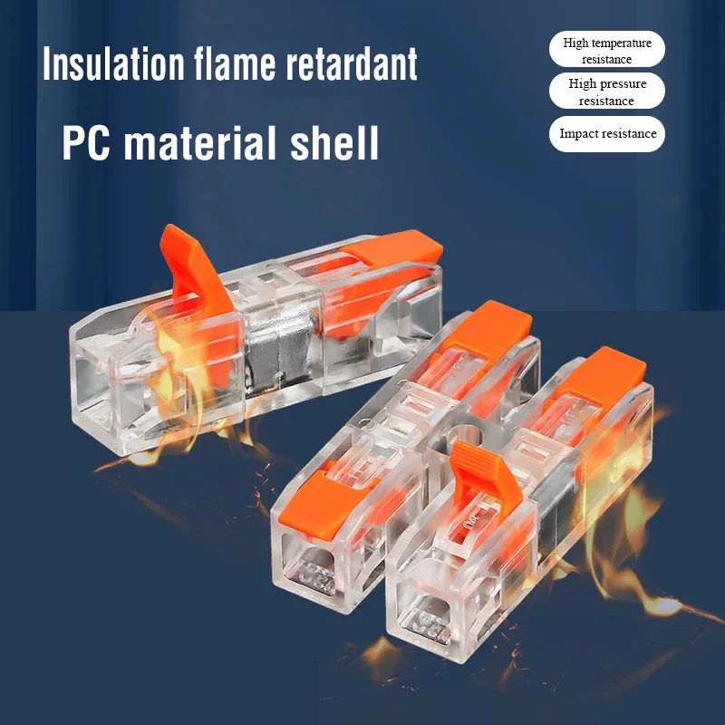 Wire Connector LED Wiring Terminal Quick Press Type Electrical Docking 2-12 Pin Screw Fixing Compact Push-in Terminal Block Tool