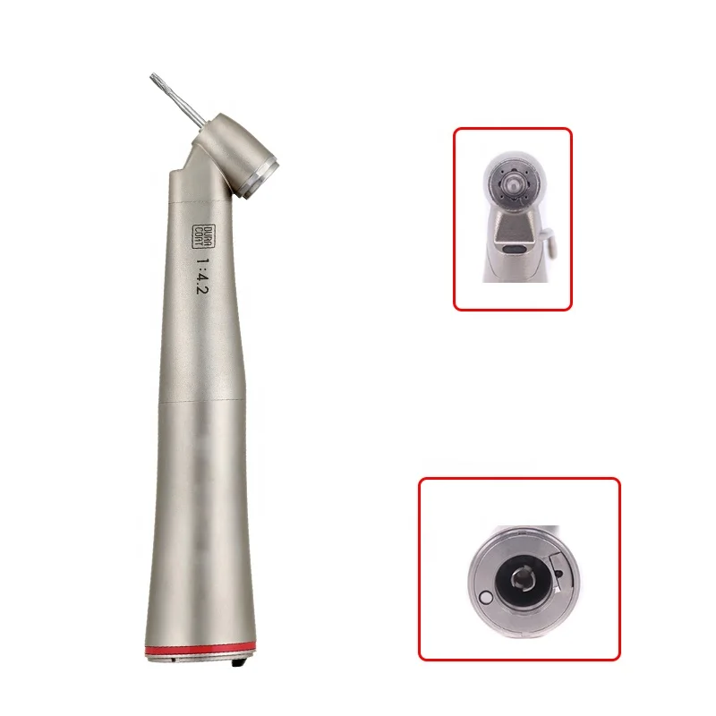 de ntal Low speed 1:4:2  Increasing LED 45 degree contra angle de ntal handpiece