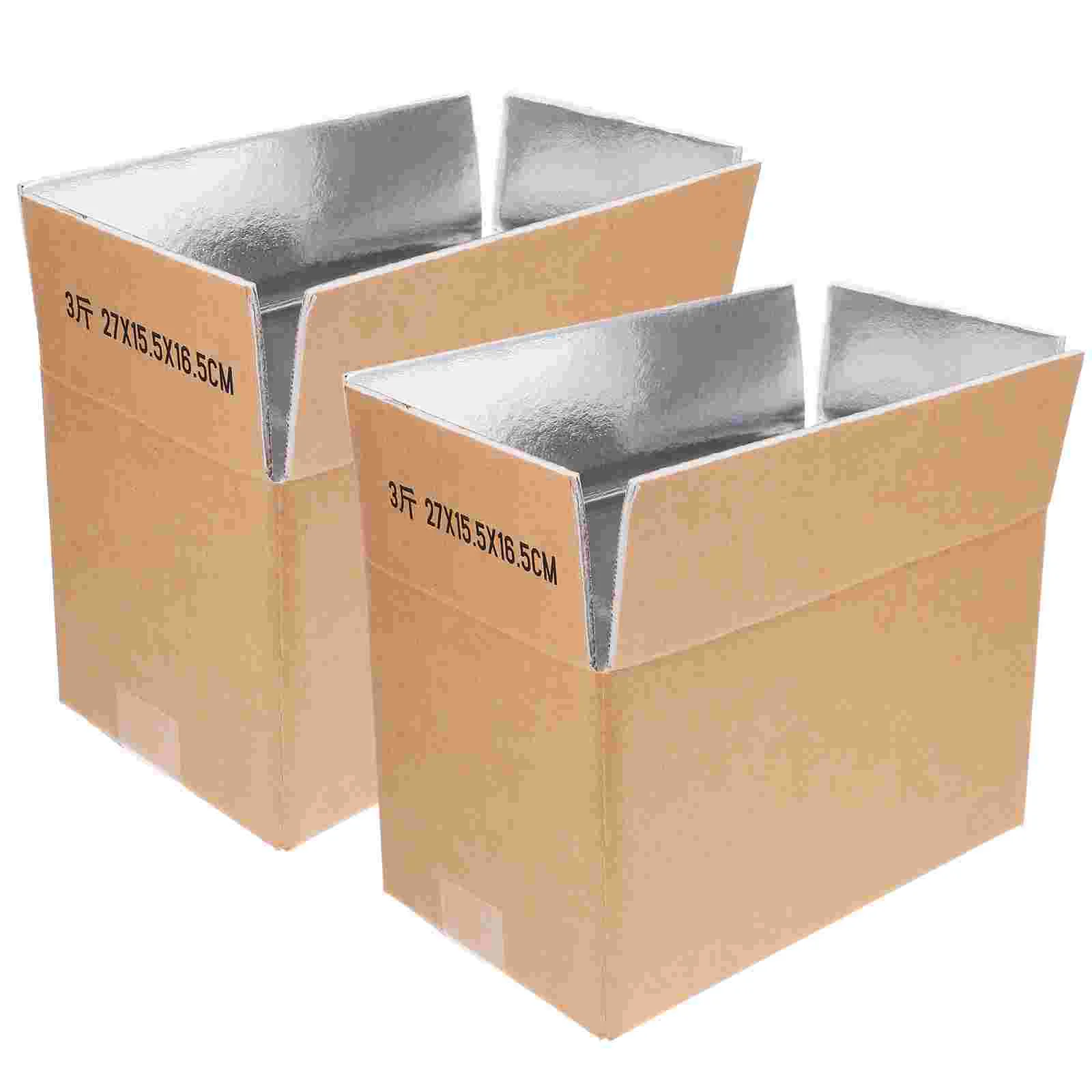 

2 Pcs Transport Refrigerated Box Insulated Shipping Boxes Foam Freezer Containers Aluminum Foil Small Dry Ice