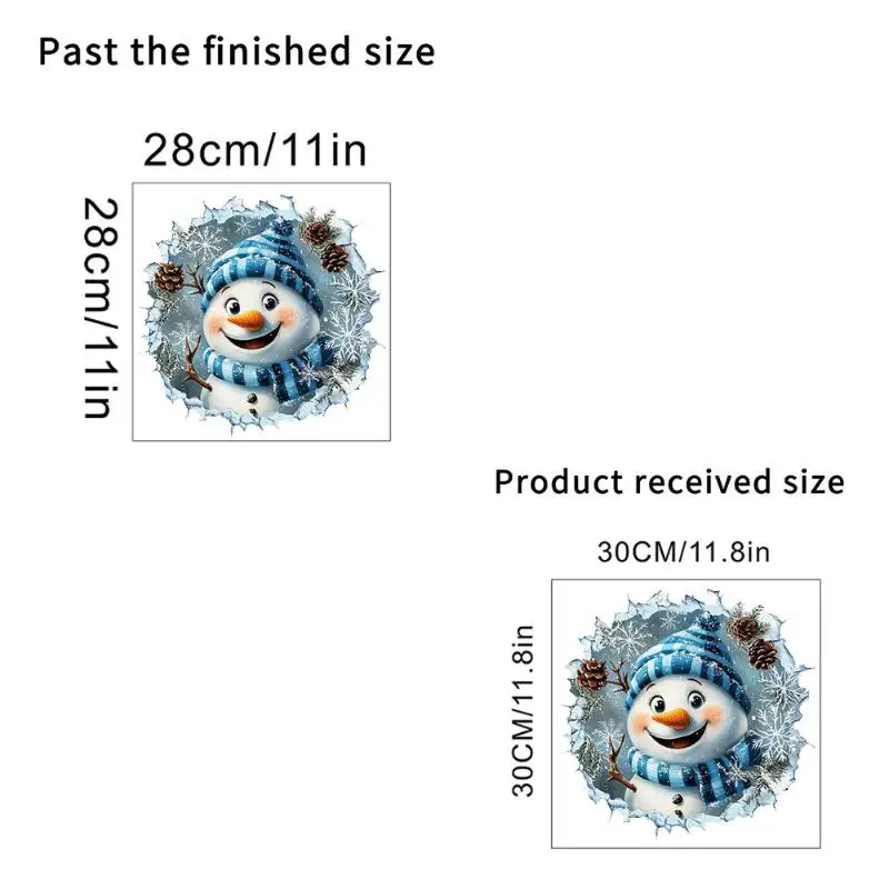 ملصق حائط جديد ثلاثي الأبعاد لرجل الثلج ذاتي اللصق لتزيين غرفة المعيشة وغرفة النوم والممر #6
