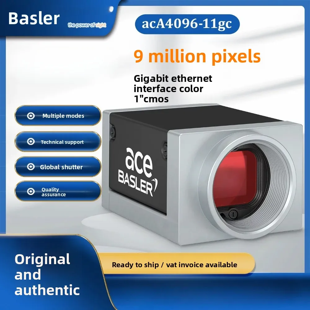 Original Genuine Basler Industrial Camera AcA4096-11gm AcA4096-11gc 9MP Global Shutter GigE Machine Vision Camera