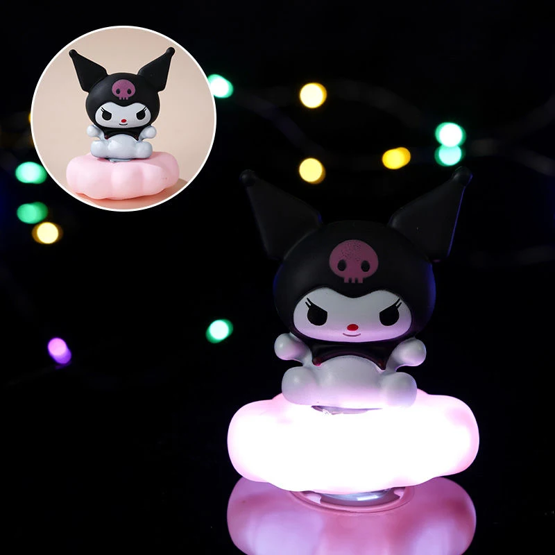 

Светящаяся настольная лампа в стиле аниме Kuromi Night светильник Sanrio Cinnamoroll, кавайная спальня, настольное украшение, подарок на день рождения, игрушки