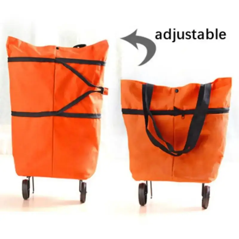 

Folding Shopping Pull Cart Trolley Bag with Wheels Foldable Shopping Bags Reusable Grocery Bags Food Bags