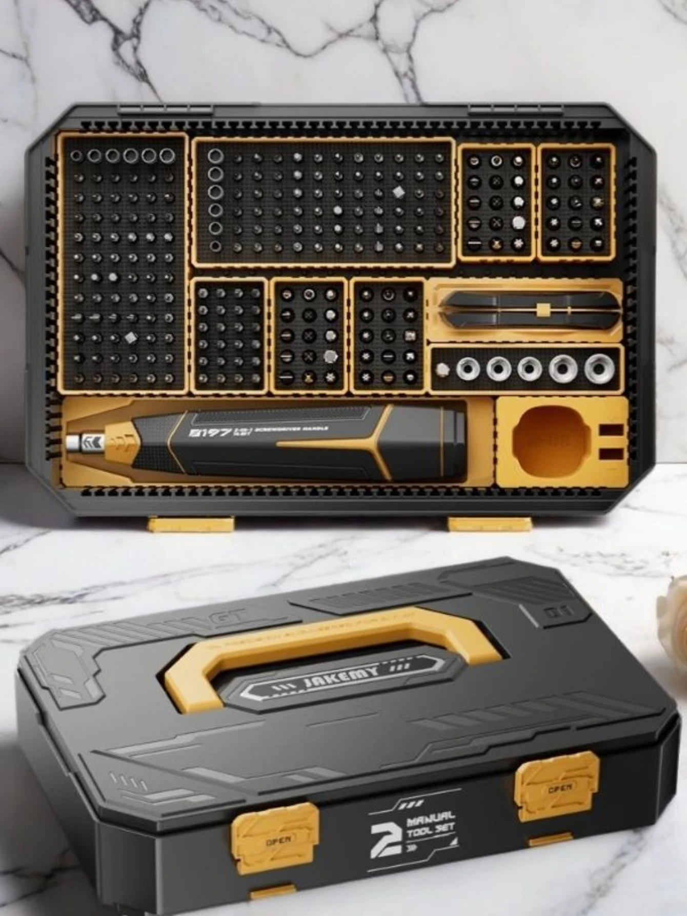 

JAKEMY JM-8199 257-IN-1 Multifunctional Screwdriver Set Manual Household Repair Screw Driver Precision Bits Hex S2