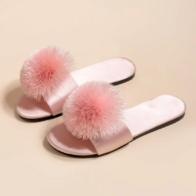 

Женские весенне-осенние шелковые домашние тапочки с открытым носком, мягкая подошва, нескользящие бесшумные тапочки высокого качества, красные свадебные тапочки