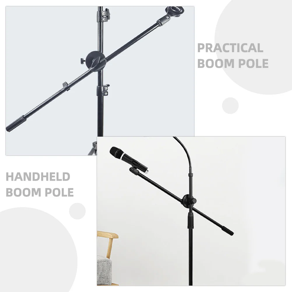 

Metal Boom Pole Telescopic Adjustable Handheld Microphone Boom Arm Stand Extension Compatible Mic Long Telescoping