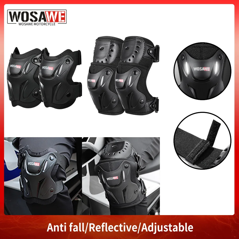 

WOSAWE Motorcycle Kneepads Elbow Pads Motocross Arm Protector Guard Moto Body Protective Gear MTB Motorbike Riding Knee Brace