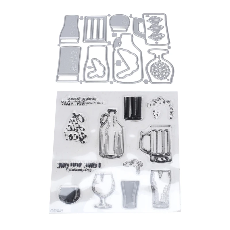 1 Set Stamps And Dies For Card Making DIY Scrapbooking Arts Crafts Stamping Stamps Arts (5490)