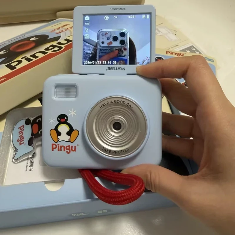 Martube Pingu Ccd Camera Flip Cover Portable Camera 2.8 Inches 100w Pixel 6x Zoom Led Fill Light Selfie Photography Camera Toys view 5