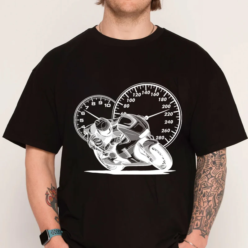 

Высокоскоростная спортивная мотоциклетная футболка из 100% хлопка с круглым вырезом, повседневная мужская футболка с коротким рукавом, футболки