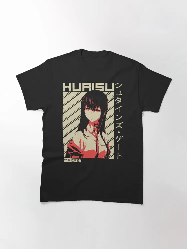 Steins Gate 0 Makise Kurisu- Anime Shirt Classic T-Shirt Men Women Clothes Oversized Cotton Tees New Fashion Top Tees