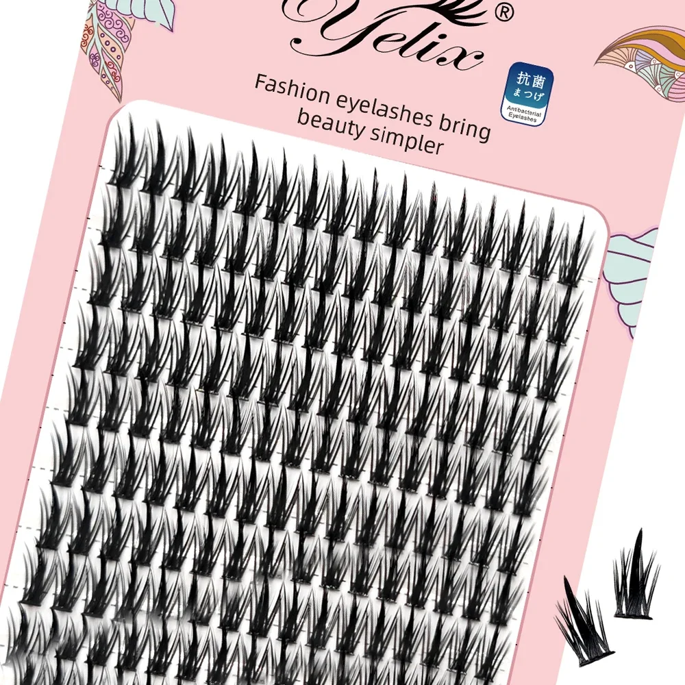 Yelix 10Rows Anime Lashes Cluster Lashes DIY Clusters Little Devail Eyelashes High Quality Comfortable Eye Lashes Bulk Wholesale