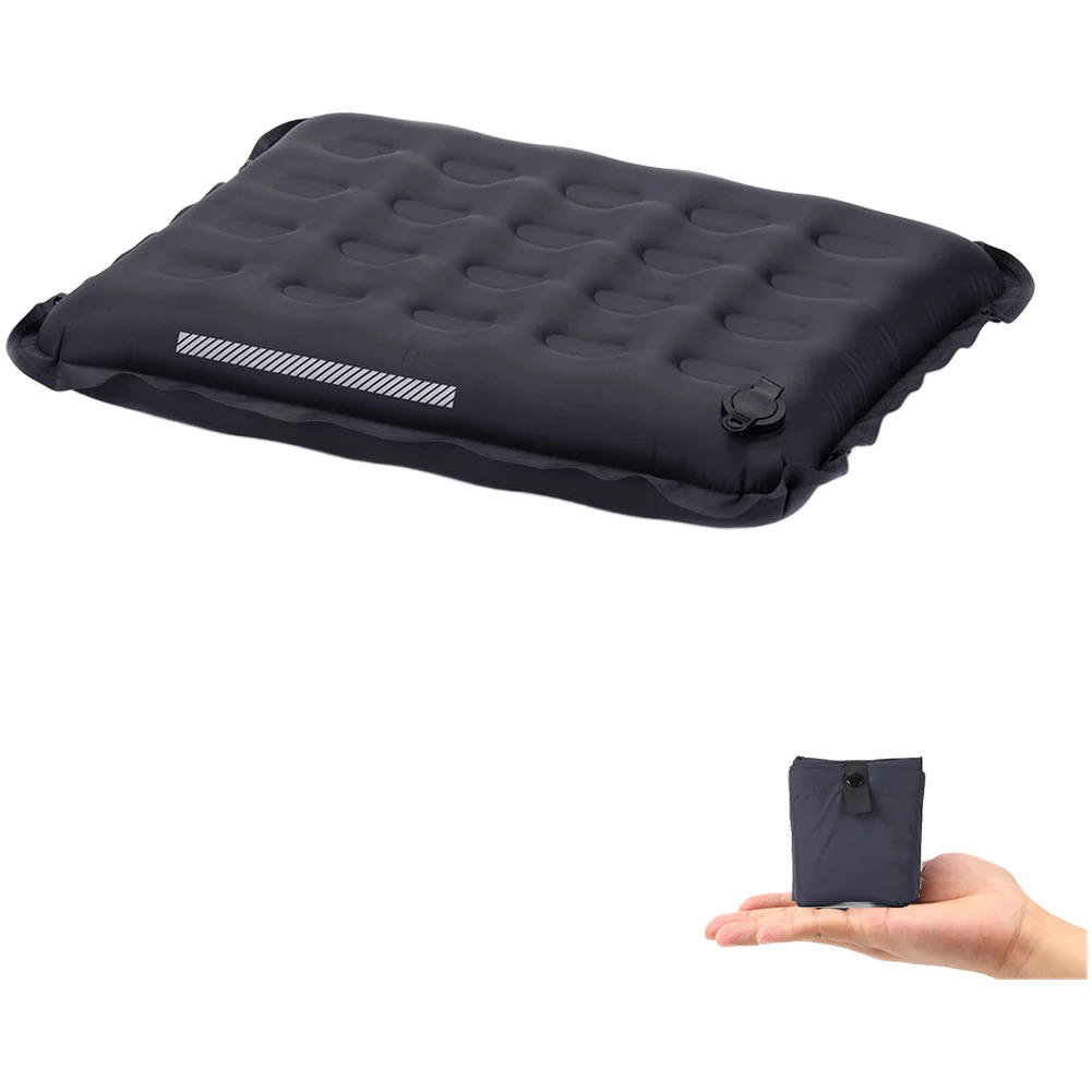 Inflatable Seat Pad 7 cm Thick Made of 40D Nylon for Camping Hiking and Backpacking with Quick Inflation Valve
