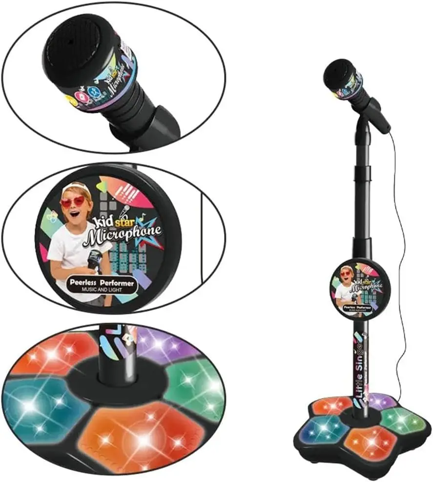 Kinder-Mikrofonständer-Spielzeug, tragbare elektronische Karaoke-Karaoke-Mikrofonständer für Kinder, langlebiger Party-Karaoke-Mikrofonständer, Karaoke-Maschine für Kinder