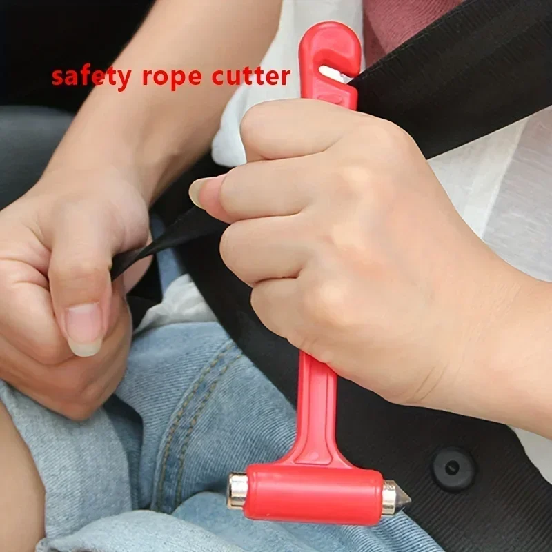 3in1 Car Safety Hammer Window Breaker Seat Belt Cutter Multi-functional Car Emergency Rescue Tool Car Safety Life-saving Hammer