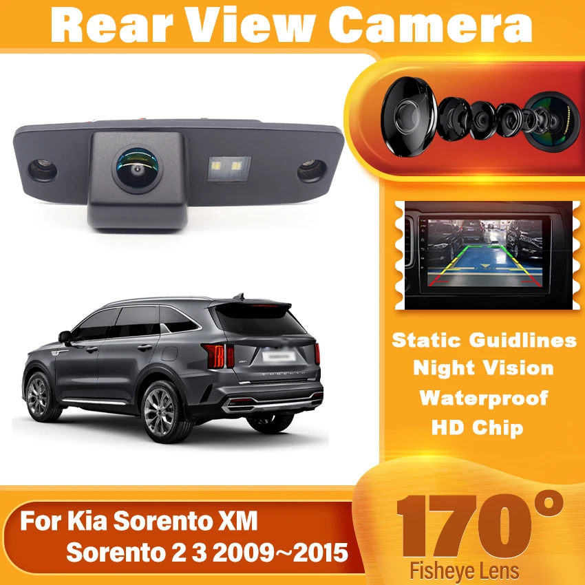 

Задняя камера HD для Kia Sorento XM Sorento 2 3 2009 2010 2011 2012 2013 2014 2015 Резервная парковочная камера ночного видения