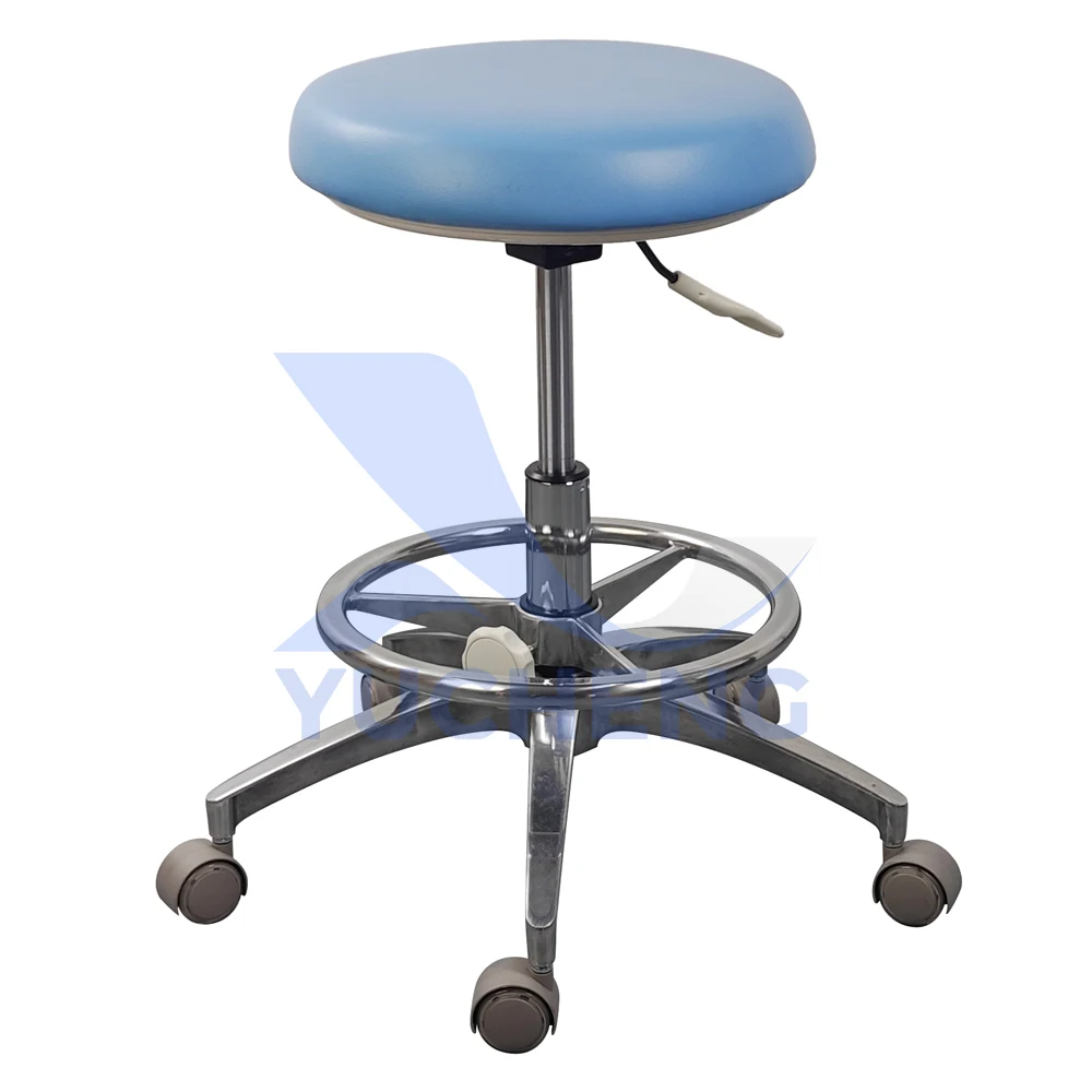 Modern Adjustable Dental Clinic Salon Bar Stool with Footrest Ring 360° Swivel Round Rolling Stool for Home & Commercial Use