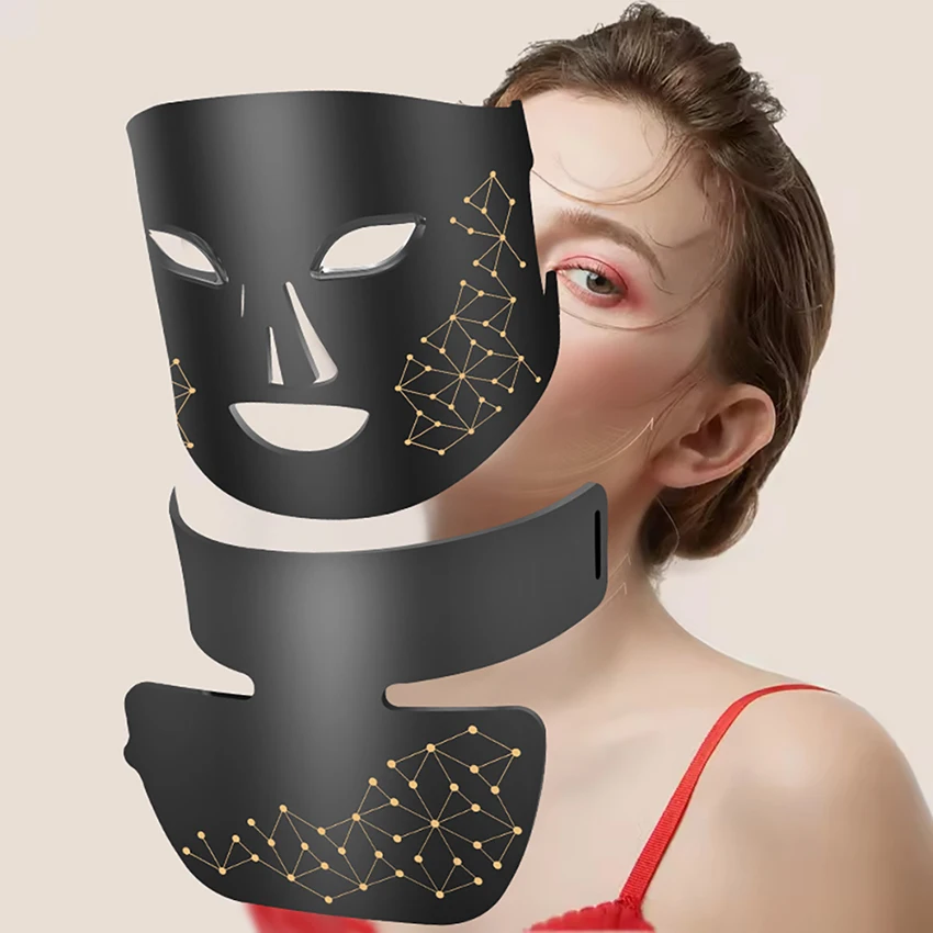 

2025 New Trend Red Infrared Light Emitting Diode Photonic Therapy Mask 4 Colors Wireless Silicone Light Emitting Diode Neck Mask